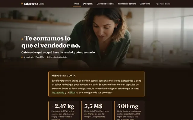 Web de Café Verde (cafeverde.cafe)