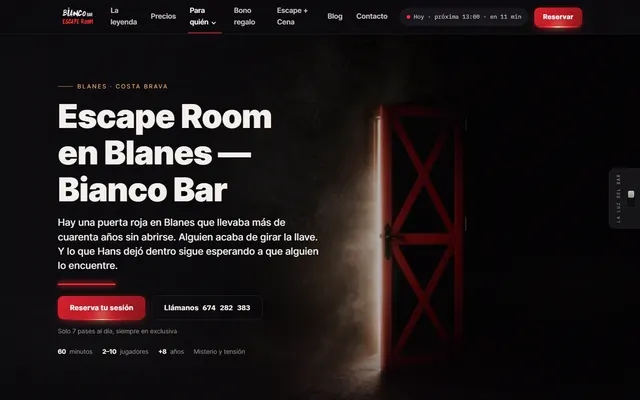 Web de Escape Room Blanes (escaperoomblanes.com)